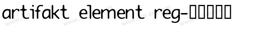 artifakt element reg字体转换